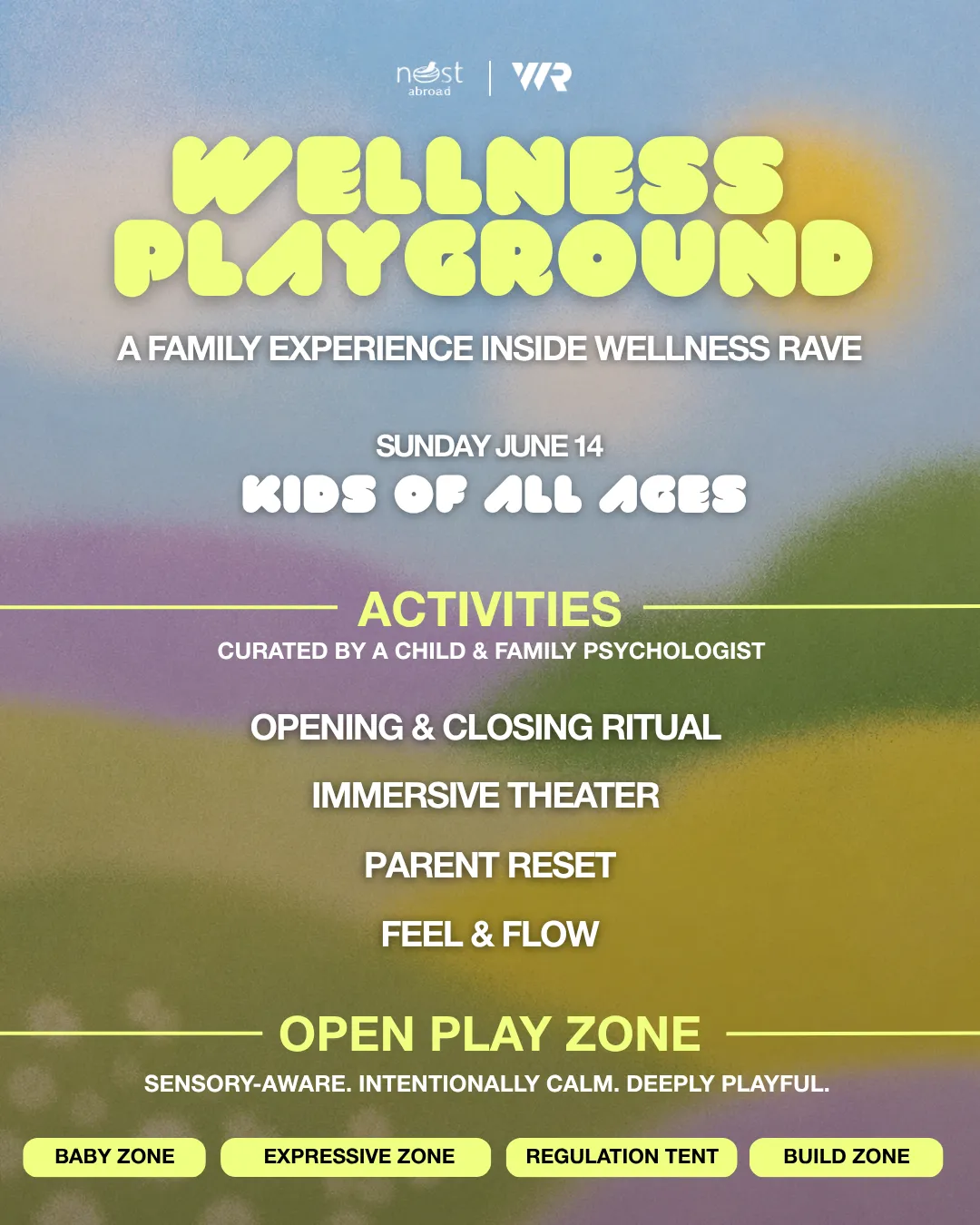 Wellness Playground, a family experience inside Wellness Rave, Sunday June 14, Barcelona